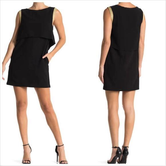 NWT FRNCH Two-Tone‎ Layered Popover Dress Size Large - Picture 2 of 7